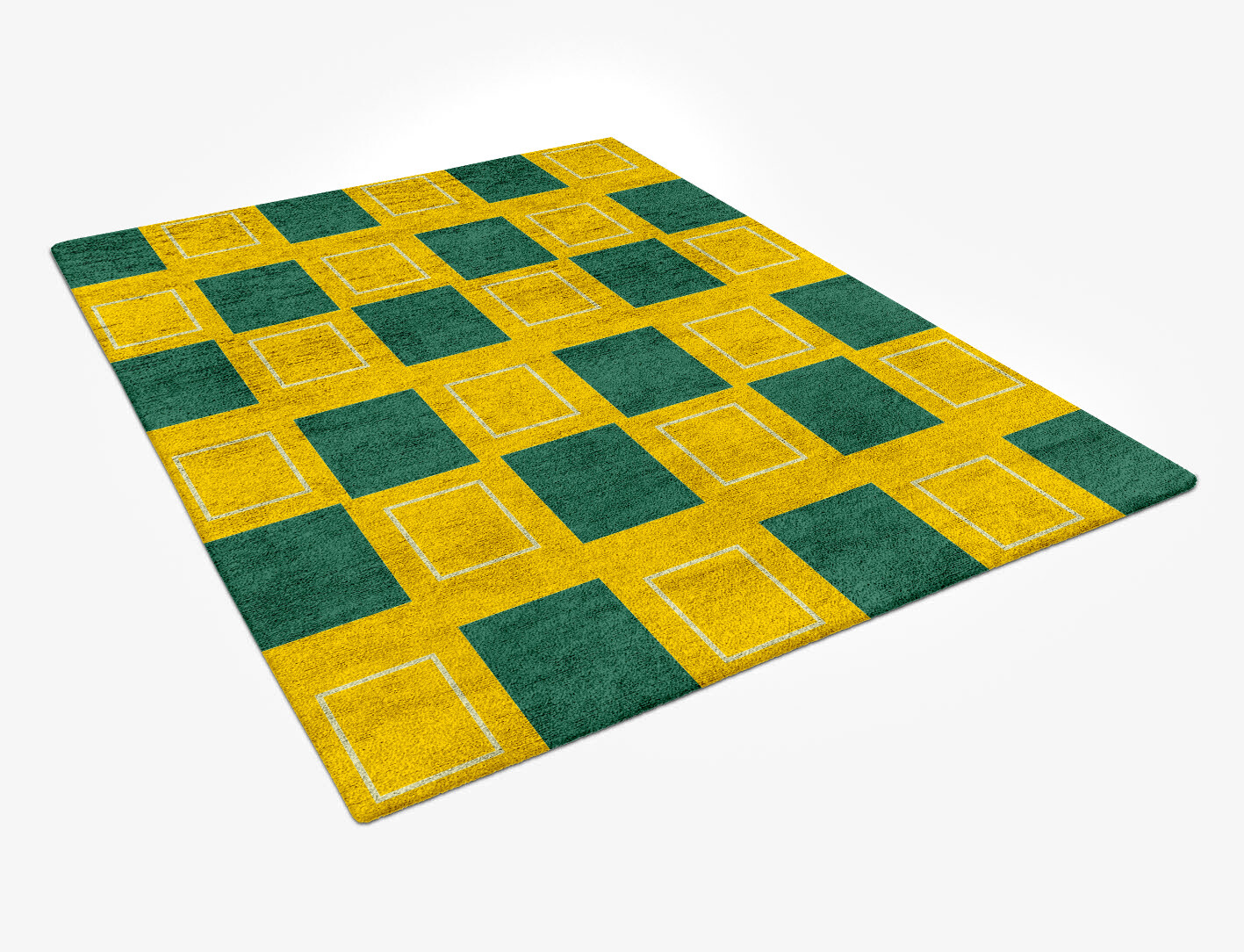 Fascia Geometric Rectangle Hand Tufted Bamboo Silk Custom Rug by Rug Artisan