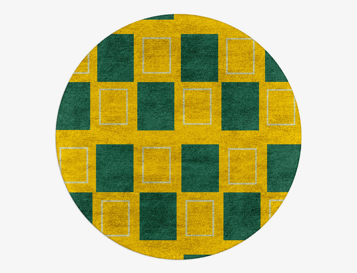 Fascia Geometric Round Hand Tufted Bamboo Silk Custom Rug by Rug Artisan