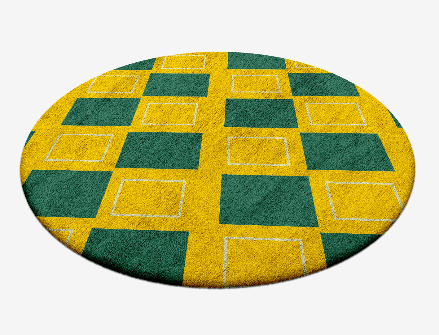 Fascia Geometric Round Hand Tufted Bamboo Silk Custom Rug by Rug Artisan