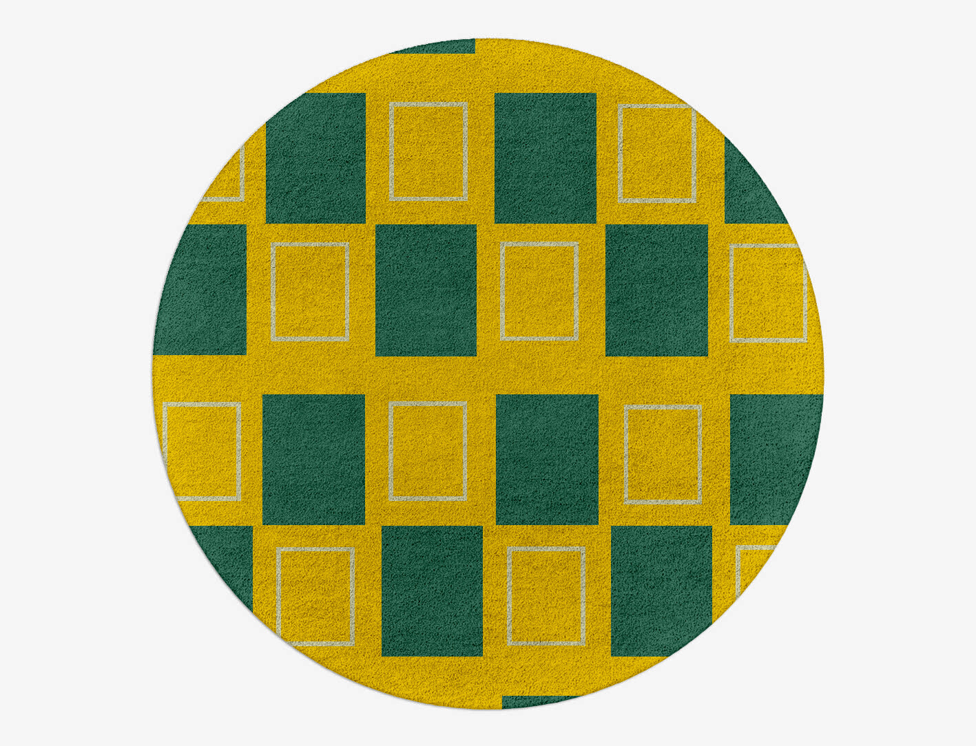 Fascia Geometric Round Hand Tufted Pure Wool Custom Rug by Rug Artisan