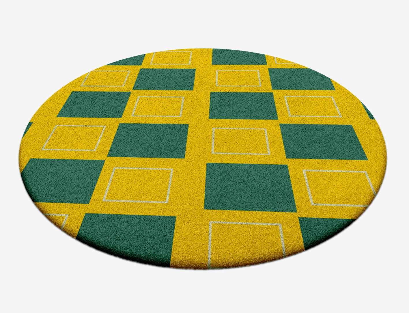 Fascia Geometric Round Hand Tufted Pure Wool Custom Rug by Rug Artisan