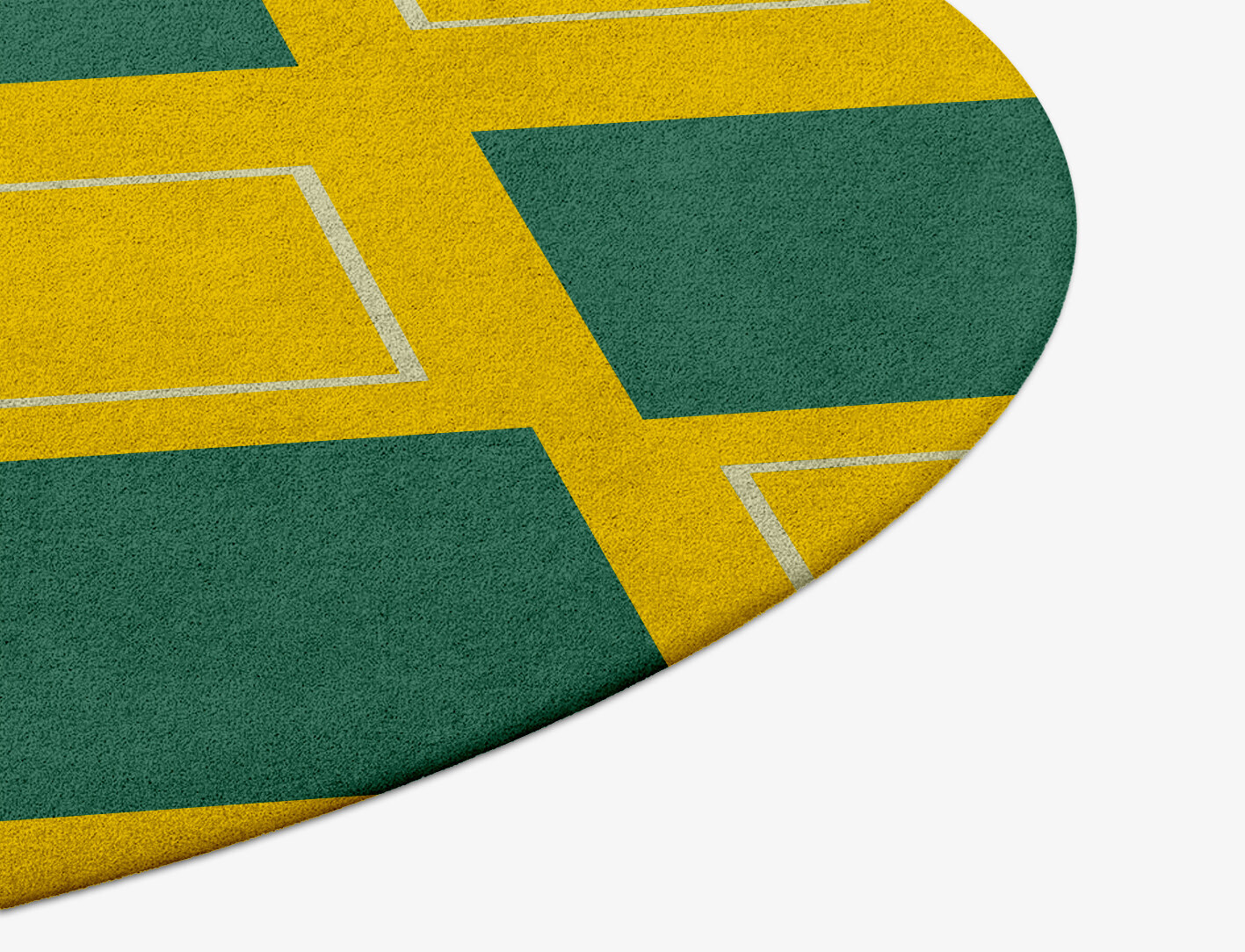 Fascia Geometric Round Hand Tufted Pure Wool Custom Rug by Rug Artisan