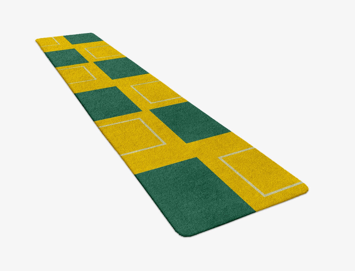 Fascia Geometric Runner Hand Tufted Pure Wool Custom Rug by Rug Artisan