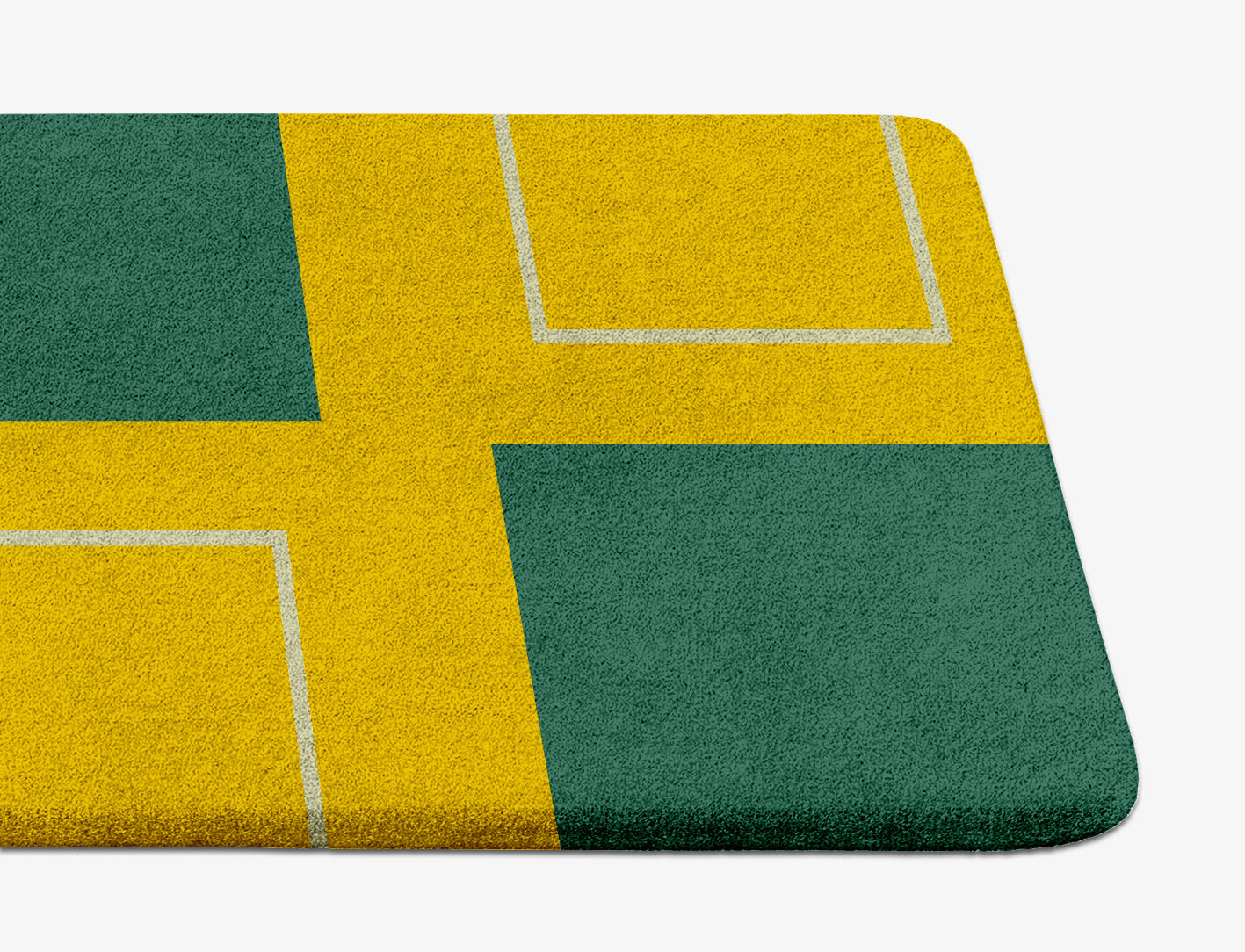 Fascia Geometric Runner Hand Tufted Pure Wool Custom Rug by Rug Artisan