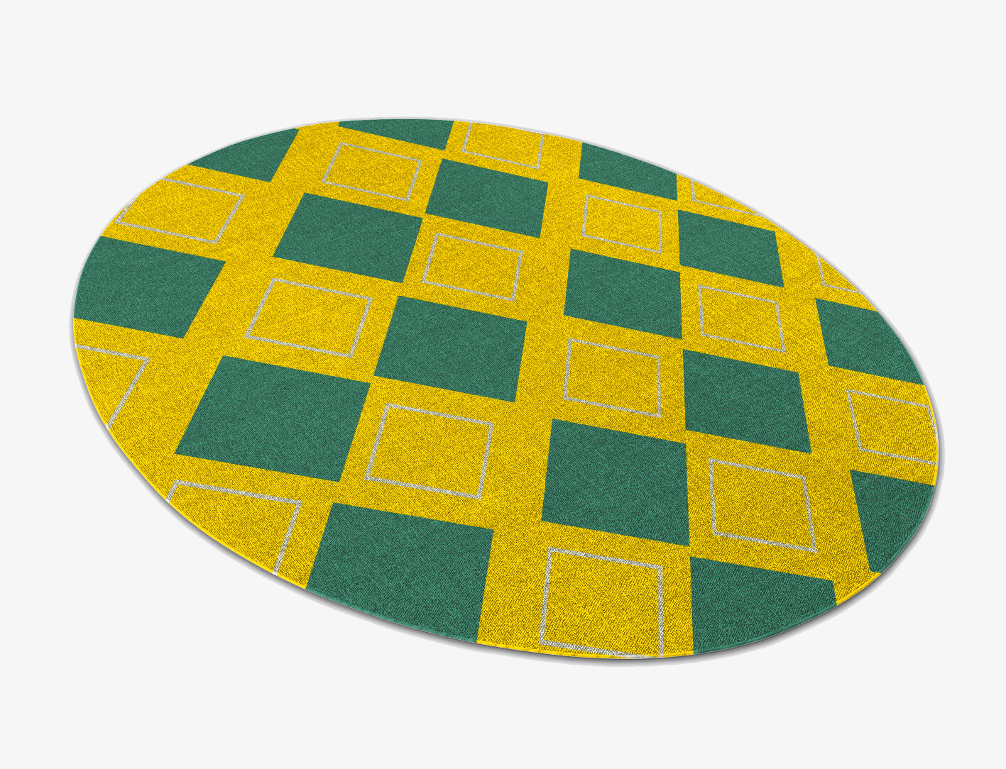 Fascia Geometric Oval Outdoor Recycled Yarn Custom Rug by Rug Artisan