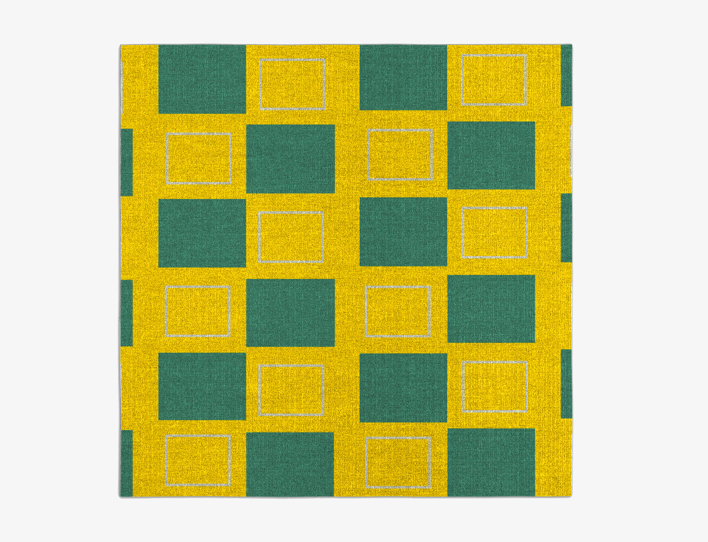 Fascia Geometric Square Outdoor Recycled Yarn Custom Rug by Rug Artisan