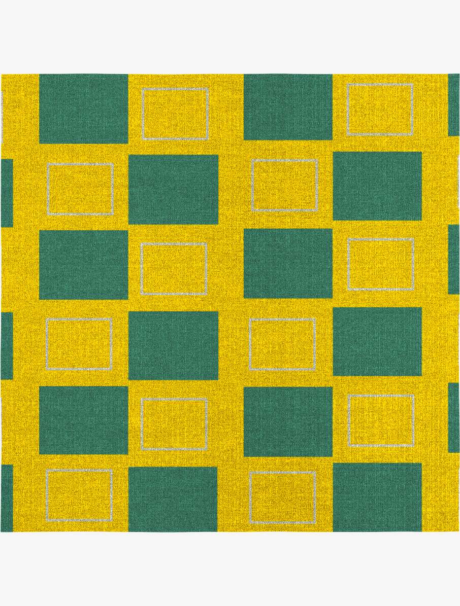 Fascia Geometric Square Outdoor Recycled Yarn Custom Rug by Rug Artisan