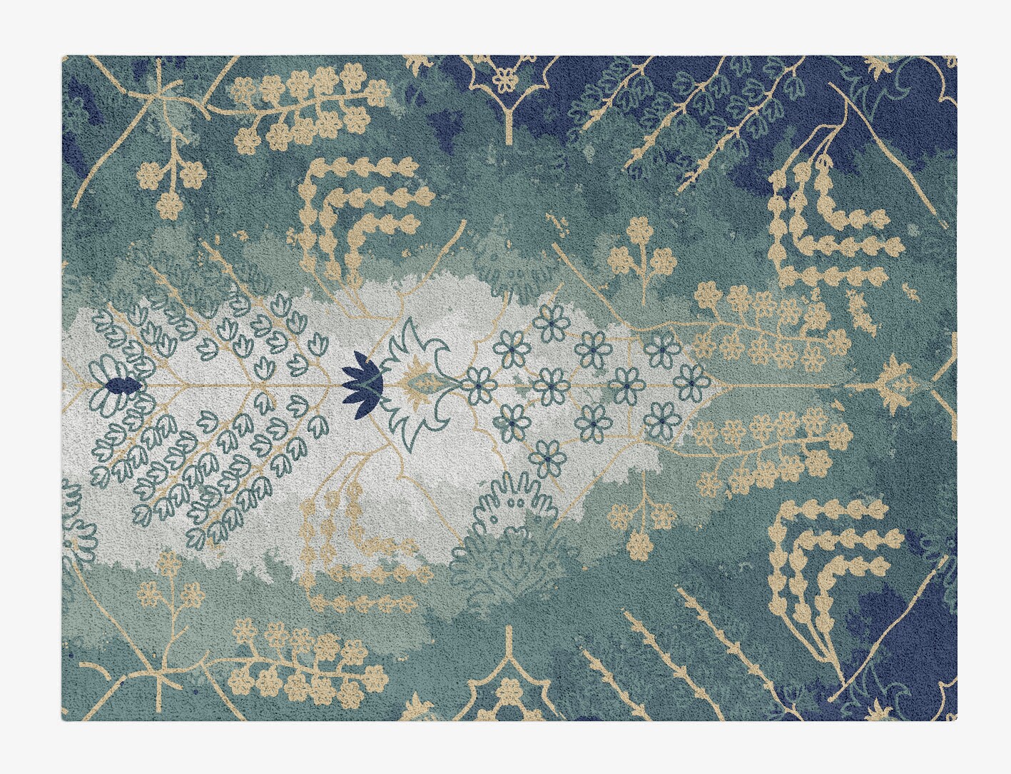Fauna Tais Persian Bagh Rectangle Hand Tufted Pure Wool Custom Rug by Rug Artisan