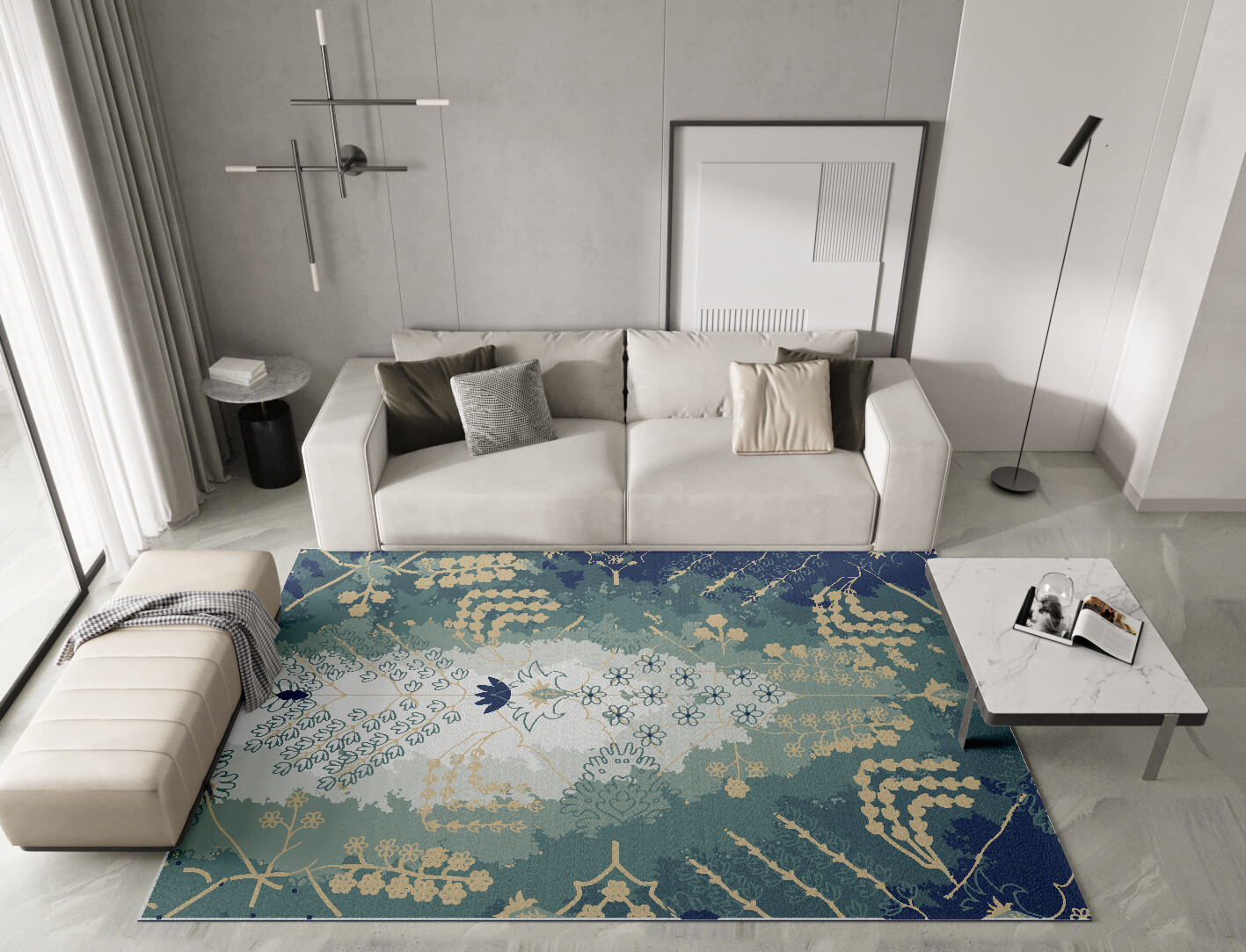 Fauna Tais Persian Bagh Rectangle Hand Tufted Pure Wool Custom Rug by Rug Artisan