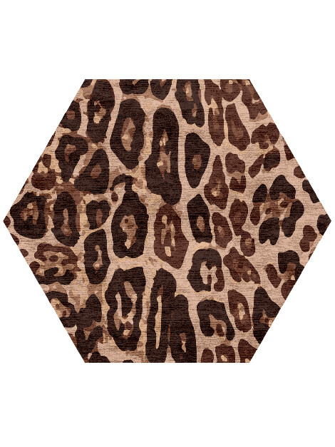 Fawn Spots Animal Prints Hexagon Hand Knotted Bamboo Silk Custom Rug by Rug Artisan
