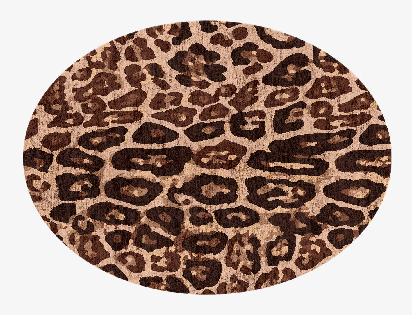 Fawn Spots Animal Prints Oval Hand Knotted Bamboo Silk Custom Rug by Rug Artisan