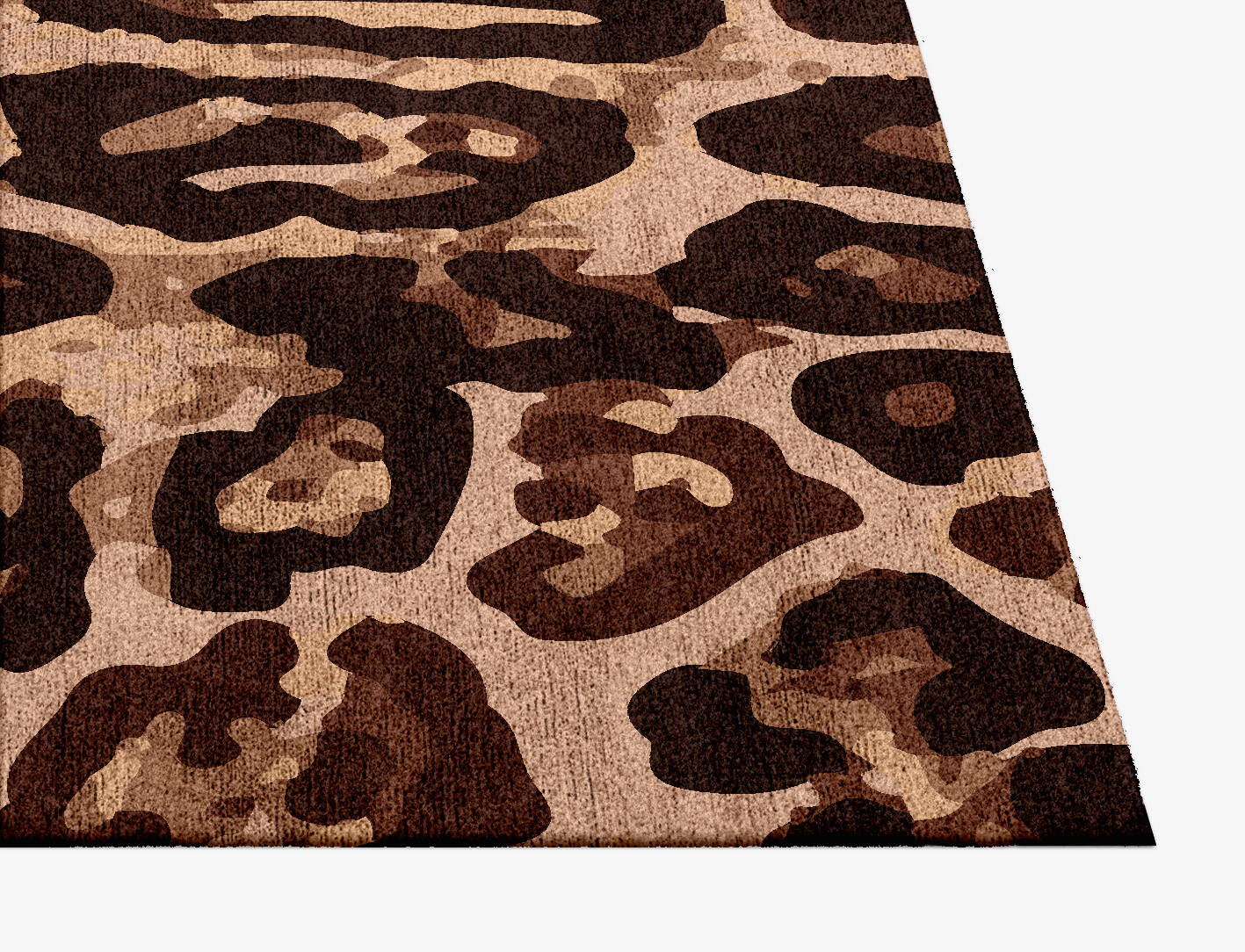 Fawn Spots Animal Prints Square Hand Knotted Bamboo Silk Custom Rug by Rug Artisan