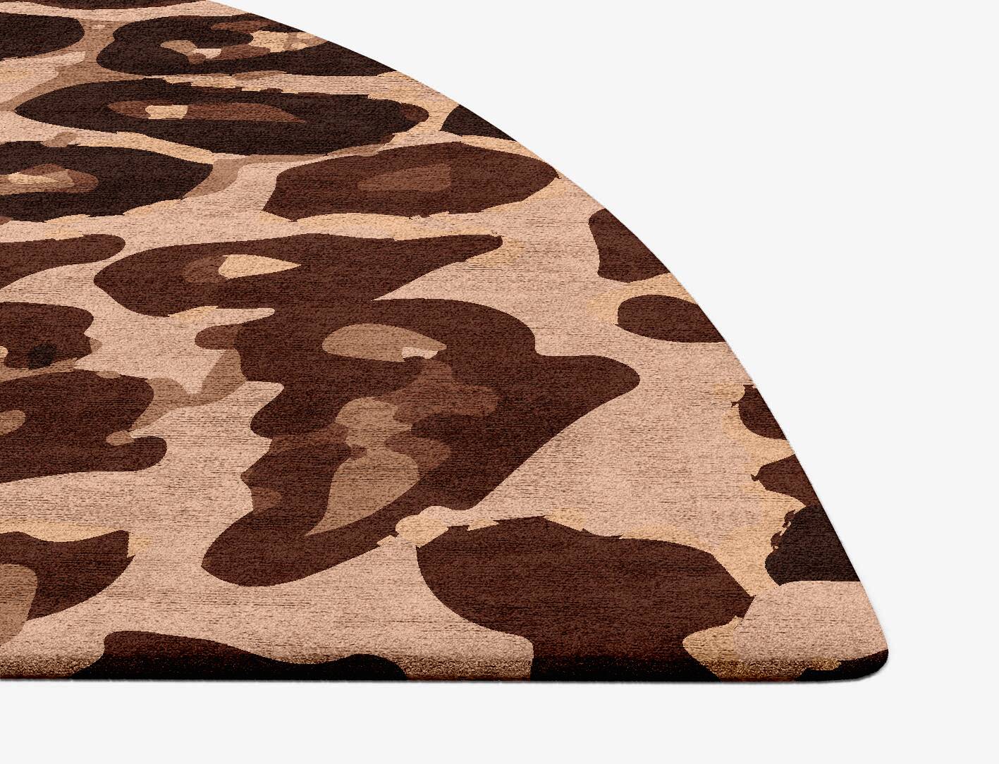 Fawn Spots Animal Prints Halfmoon Hand Tufted Bamboo Silk Custom Rug by Rug Artisan