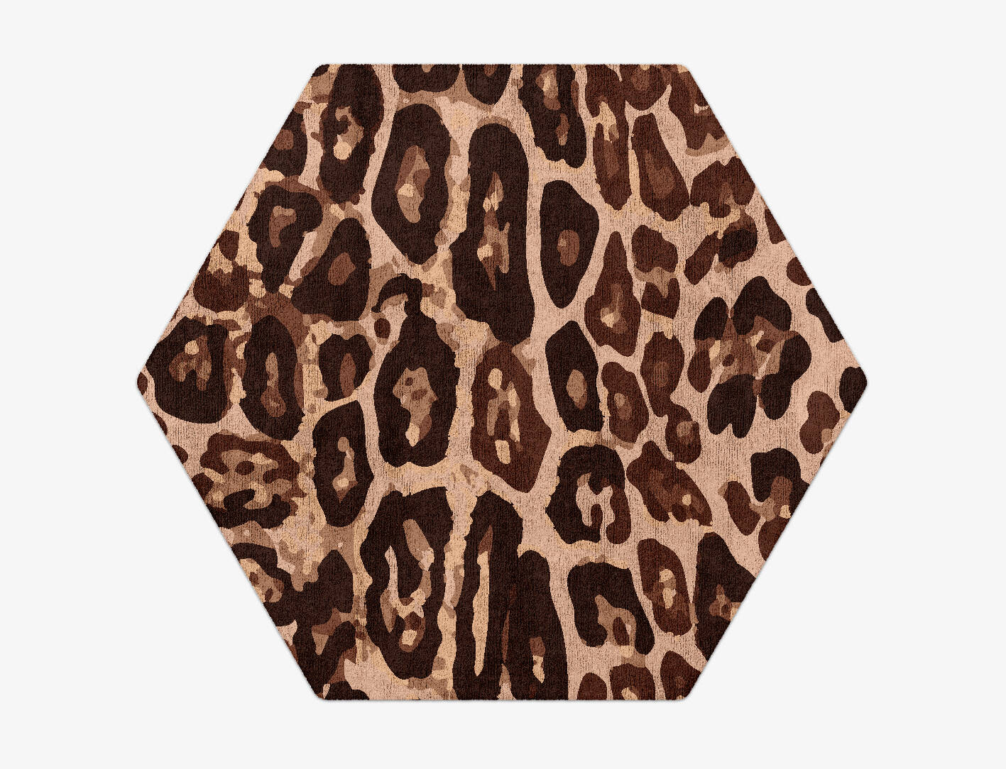 Fawn Spots Animal Prints Hexagon Hand Tufted Bamboo Silk Custom Rug by Rug Artisan