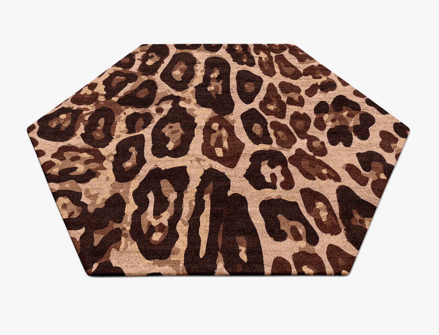 Fawn Spots Animal Prints Hexagon Hand Tufted Bamboo Silk Custom Rug by Rug Artisan