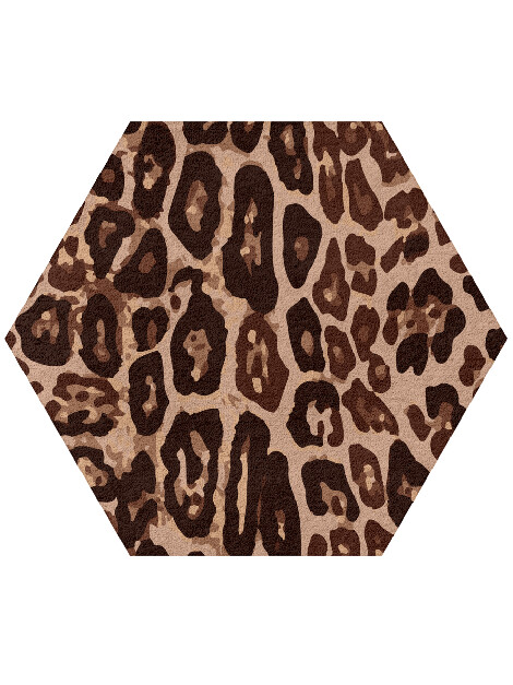 Fawn Spots Animal Prints Hexagon Hand Tufted Pure Wool Custom Rug by Rug Artisan