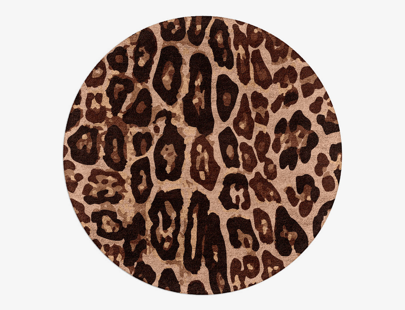 Fawn Spots Animal Prints Round Hand Tufted Bamboo Silk Custom Rug by Rug Artisan