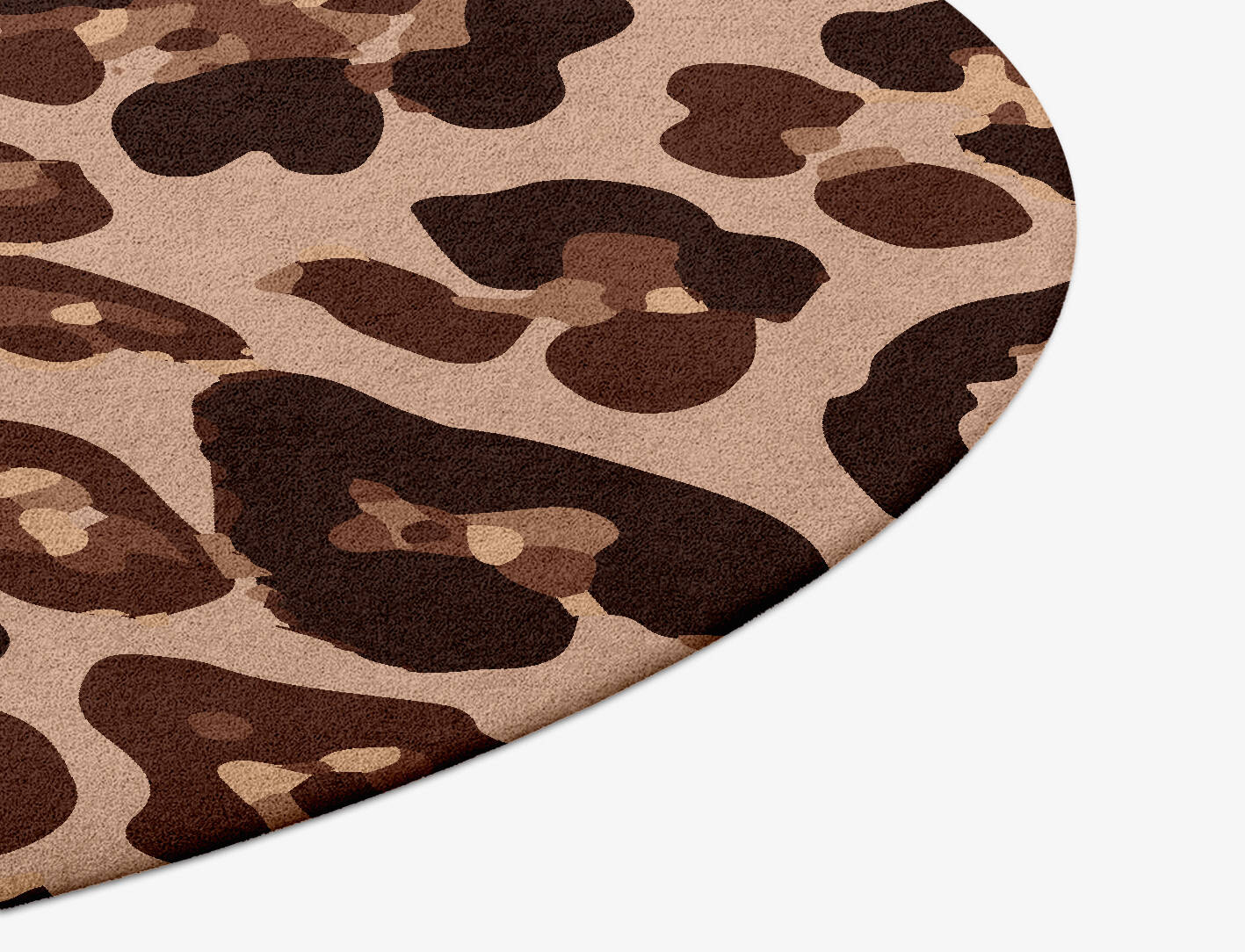 Fawn Spots Animal Prints Round Hand Tufted Pure Wool Custom Rug by Rug Artisan