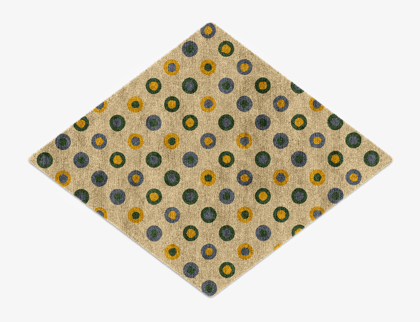 Fay Geometric Diamond Hand Knotted Bamboo Silk Custom Rug by Rug Artisan