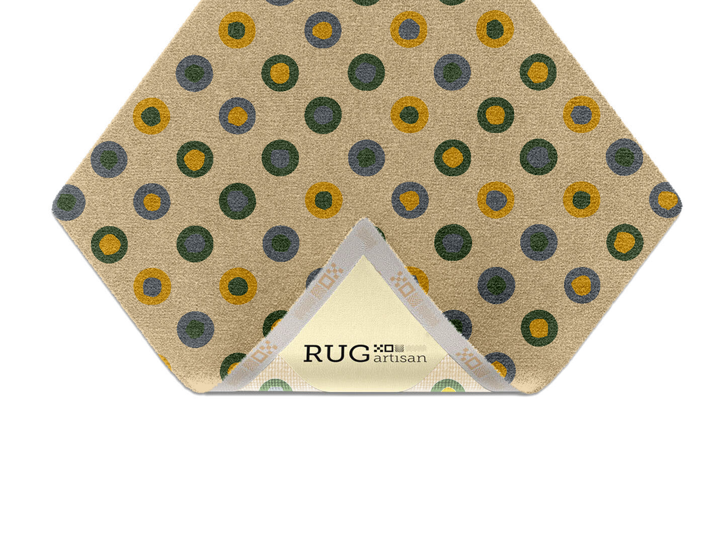 Fay Geometric Diamond Hand Knotted Tibetan Wool Custom Rug by Rug Artisan