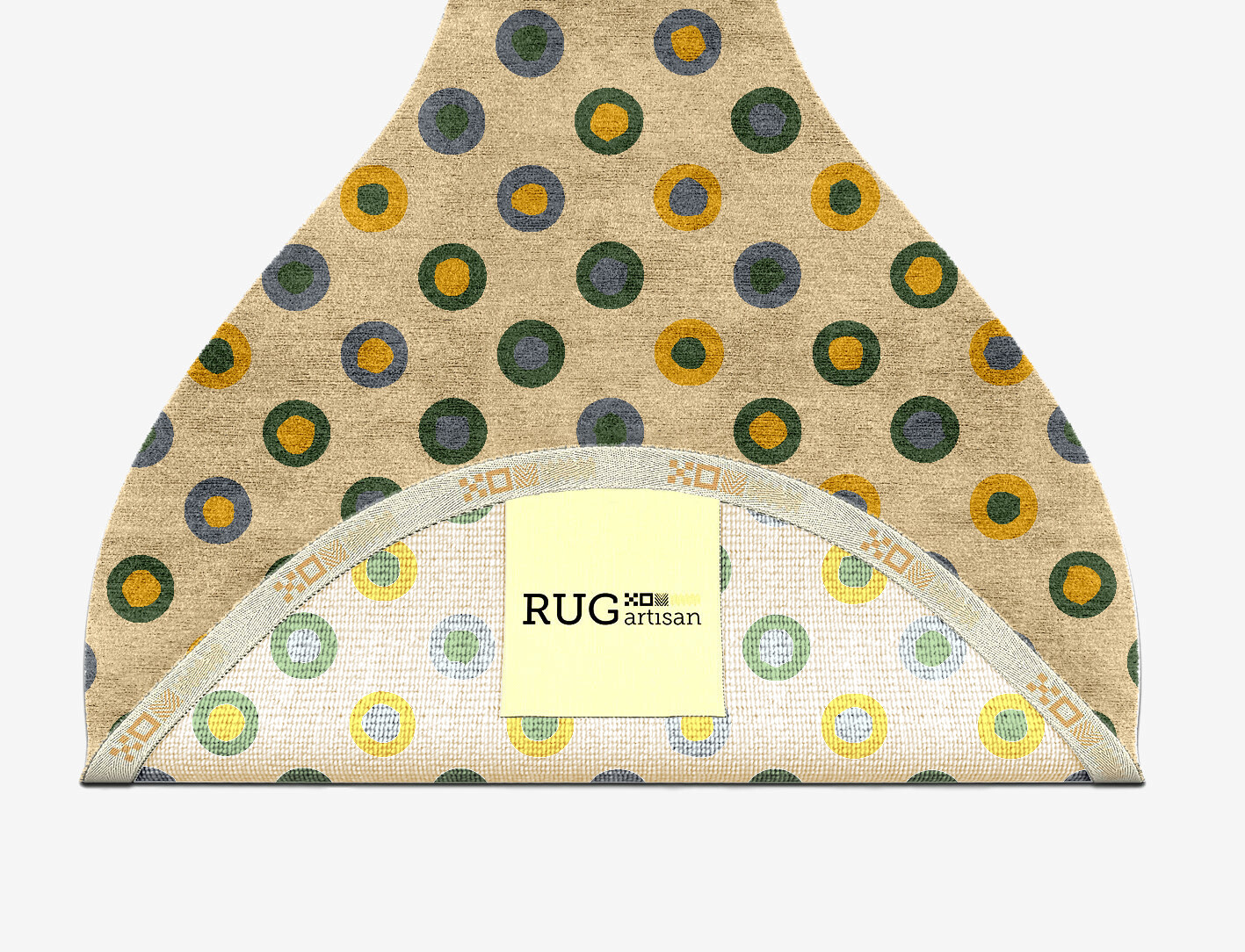 Fay Geometric Drop Hand Knotted Bamboo Silk Custom Rug by Rug Artisan