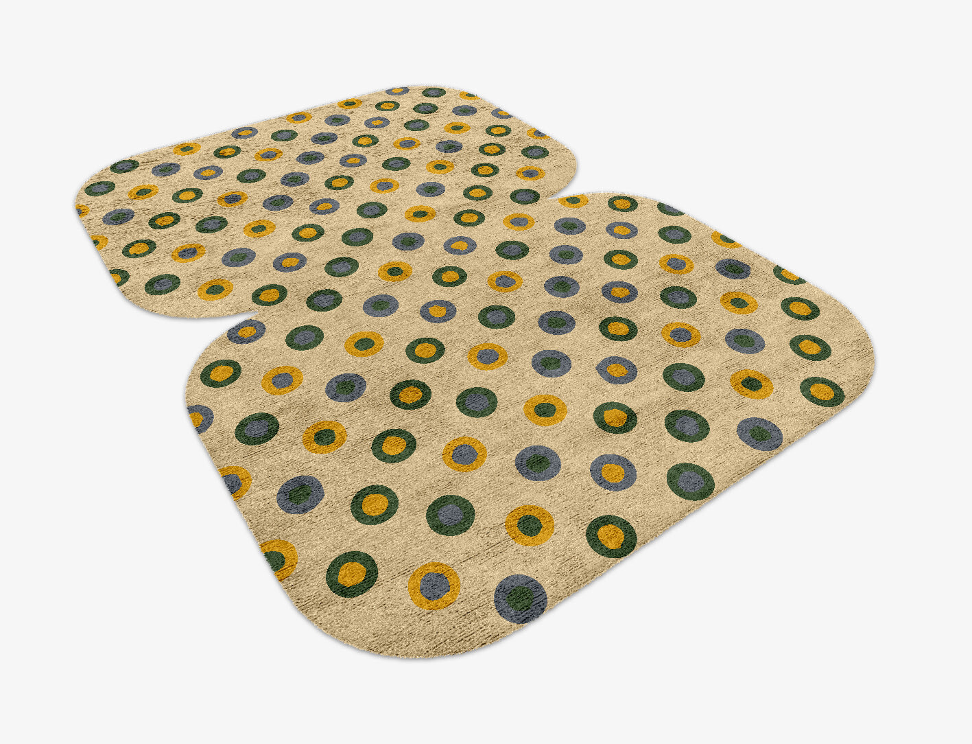 Fay Geometric Eight Hand Knotted Bamboo Silk Custom Rug by Rug Artisan