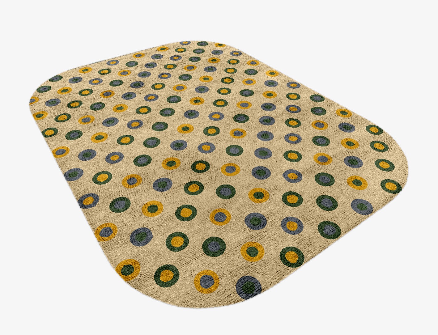 Fay Geometric Oblong Hand Knotted Bamboo Silk Custom Rug by Rug Artisan