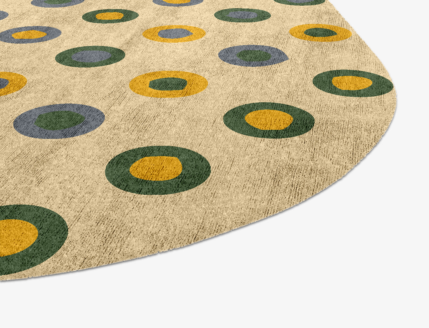 Fay Geometric Oblong Hand Knotted Bamboo Silk Custom Rug by Rug Artisan
