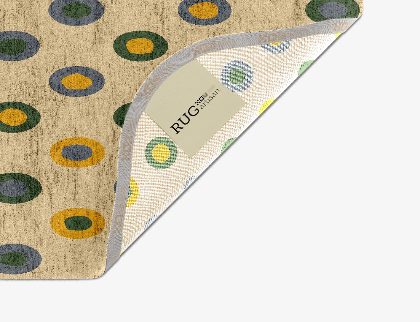 Fay Geometric Oblong Hand Knotted Bamboo Silk Custom Rug by Rug Artisan