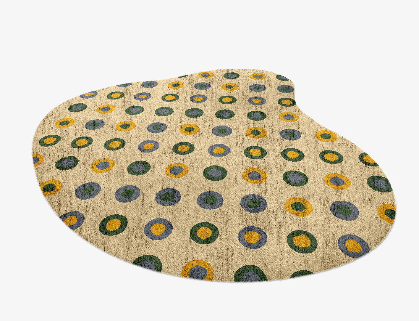 Fay Geometric Splash Hand Knotted Bamboo Silk Custom Rug by Rug Artisan
