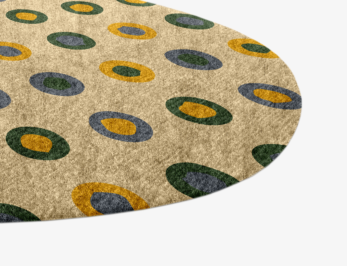 Fay Geometric Splash Hand Knotted Bamboo Silk Custom Rug by Rug Artisan