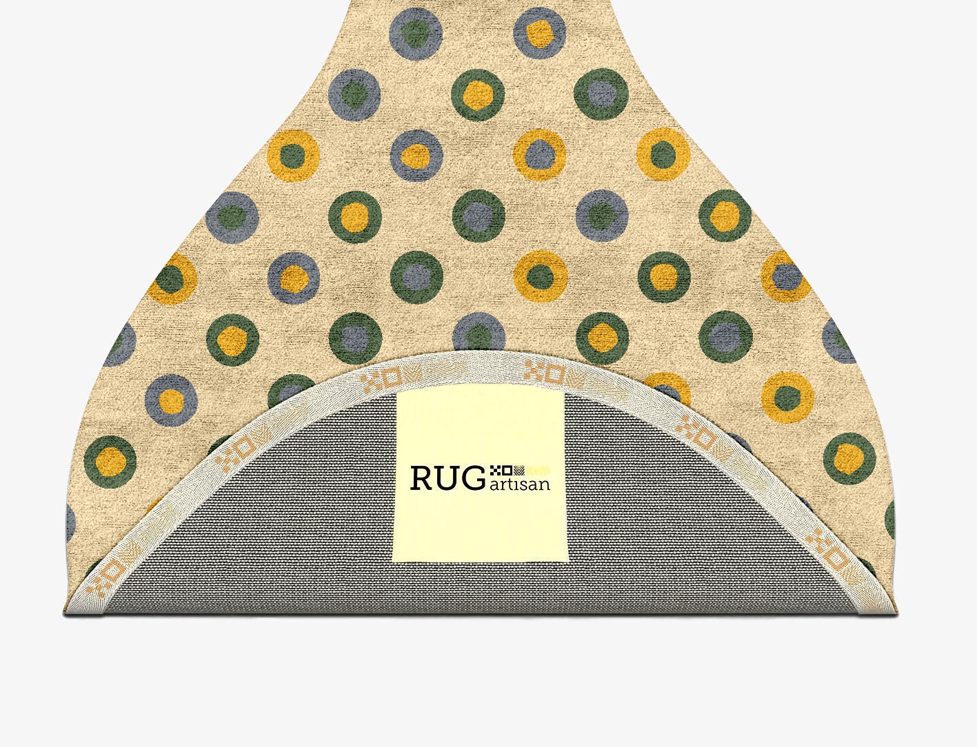 Fay Geometric Drop Hand Tufted Bamboo Silk Custom Rug by Rug Artisan