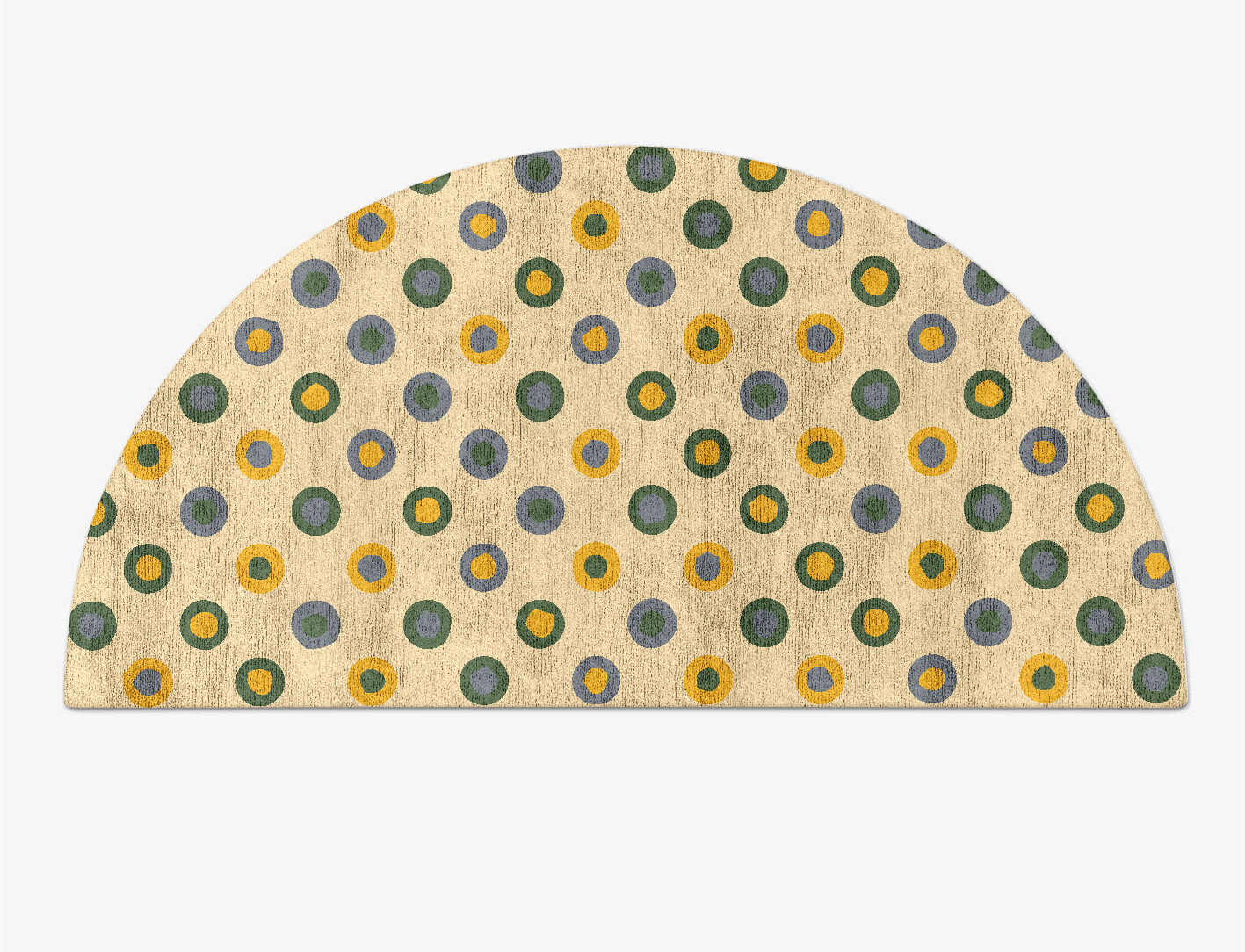 Fay Geometric Halfmoon Hand Tufted Bamboo Silk Custom Rug by Rug Artisan