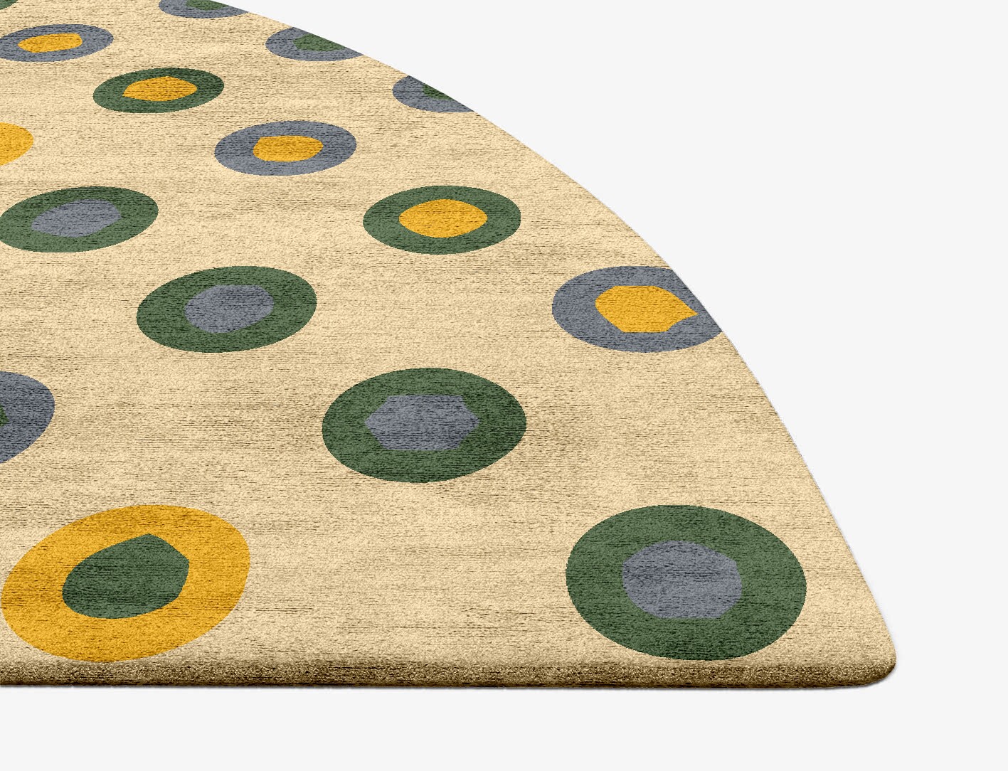Fay Geometric Halfmoon Hand Tufted Bamboo Silk Custom Rug by Rug Artisan