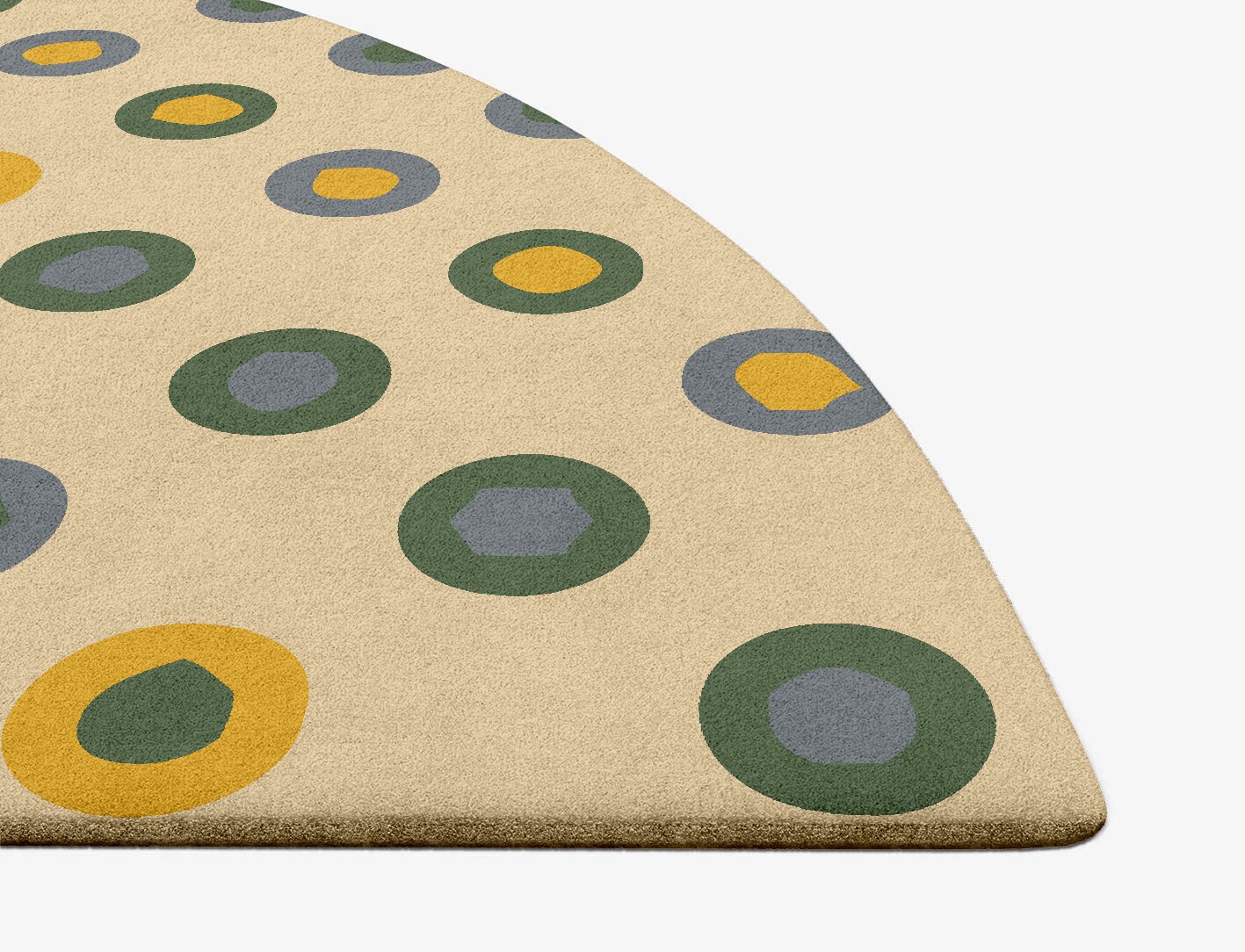 Fay Geometric Halfmoon Hand Tufted Pure Wool Custom Rug by Rug Artisan