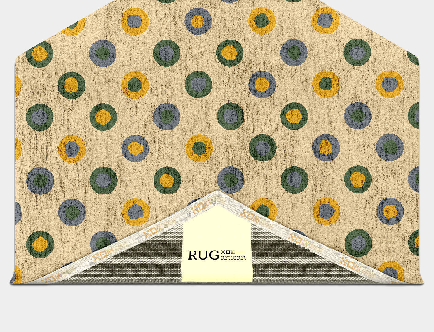 Fay Geometric Hexagon Hand Tufted Bamboo Silk Custom Rug by Rug Artisan