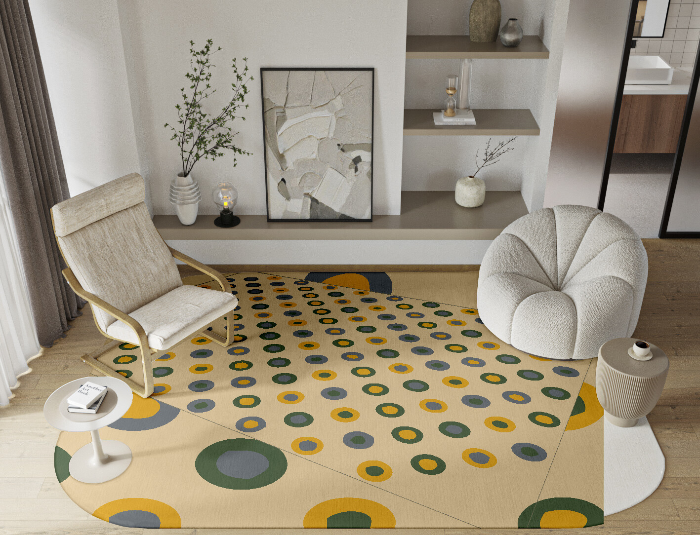 Fay Geometric Oblong Hand Tufted Pure Wool Custom Rug by Rug Artisan