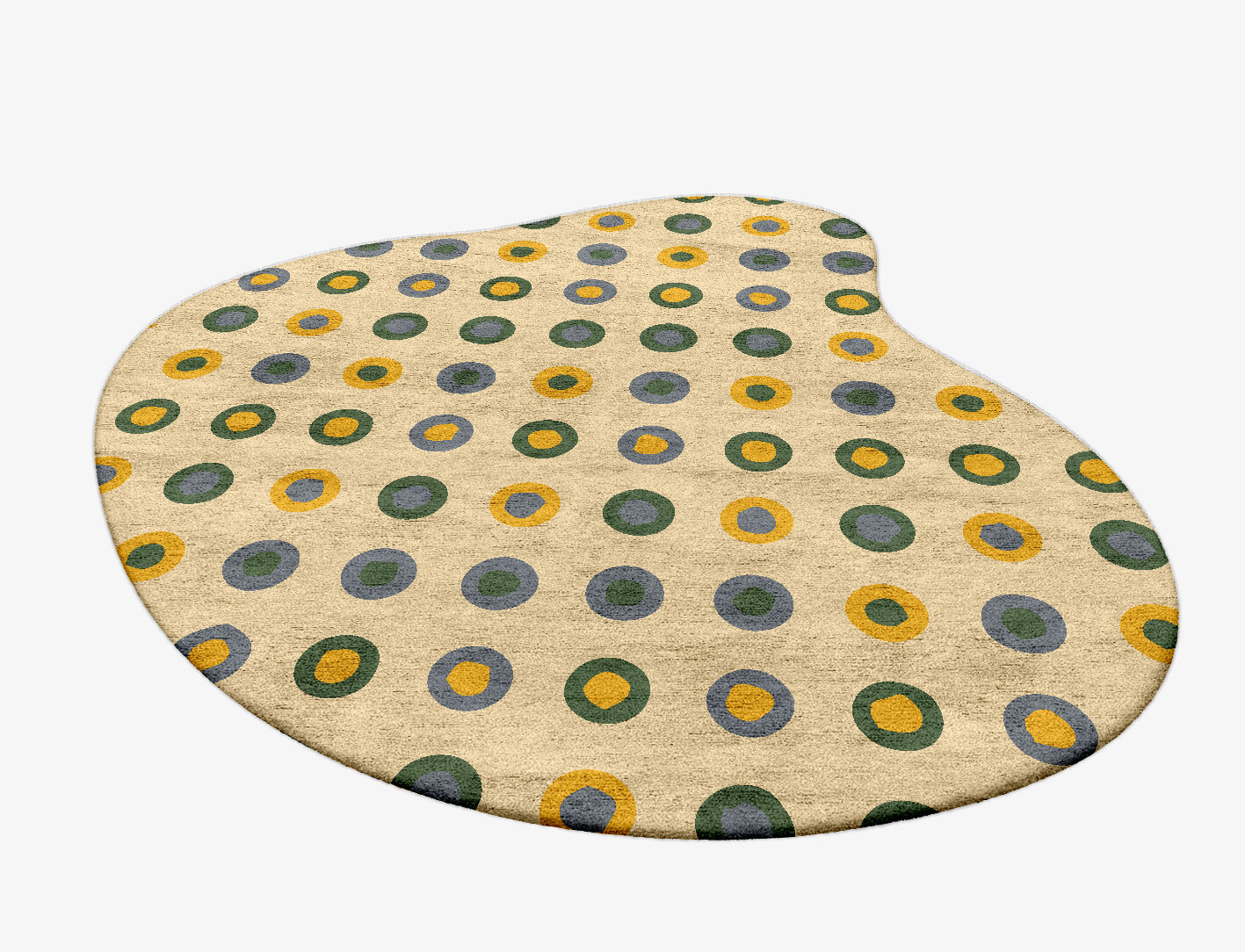 Fay Geometric Splash Hand Tufted Bamboo Silk Custom Rug by Rug Artisan