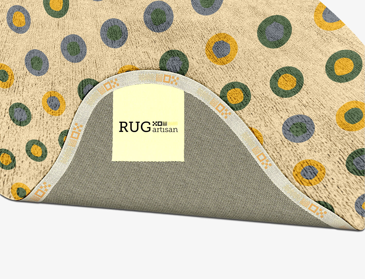 Fay Geometric Splash Hand Tufted Bamboo Silk Custom Rug by Rug Artisan