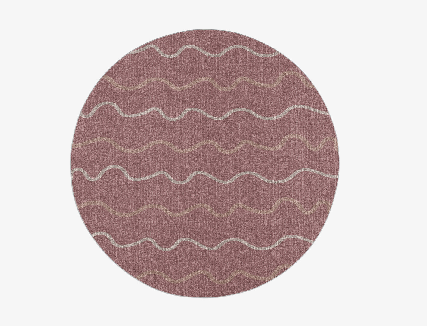 Feeble Minimalist Round Flatweave New Zealand Wool Custom Rug by Rug Artisan