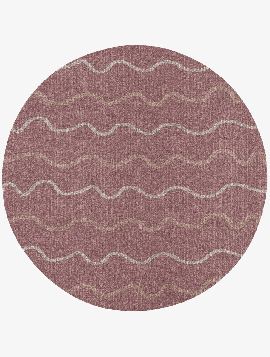 Feeble Minimalist Round Flatweave New Zealand Wool Custom Rug by Rug Artisan