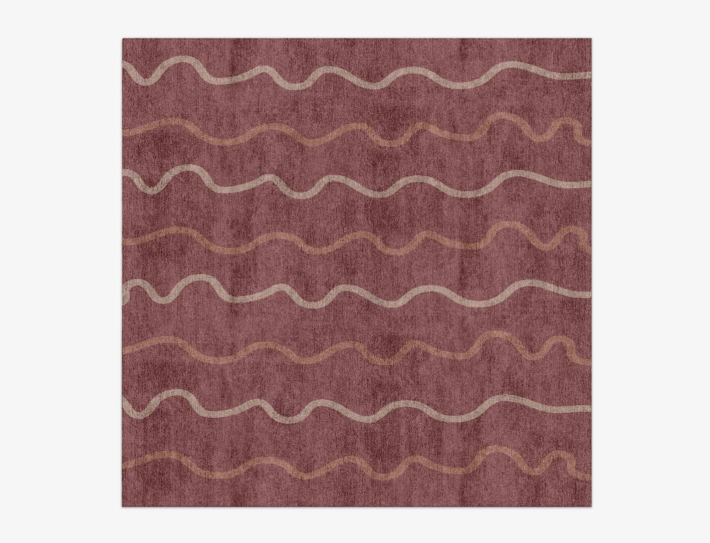 Feeble Minimalist Square Hand Knotted Bamboo Silk Custom Rug by Rug Artisan