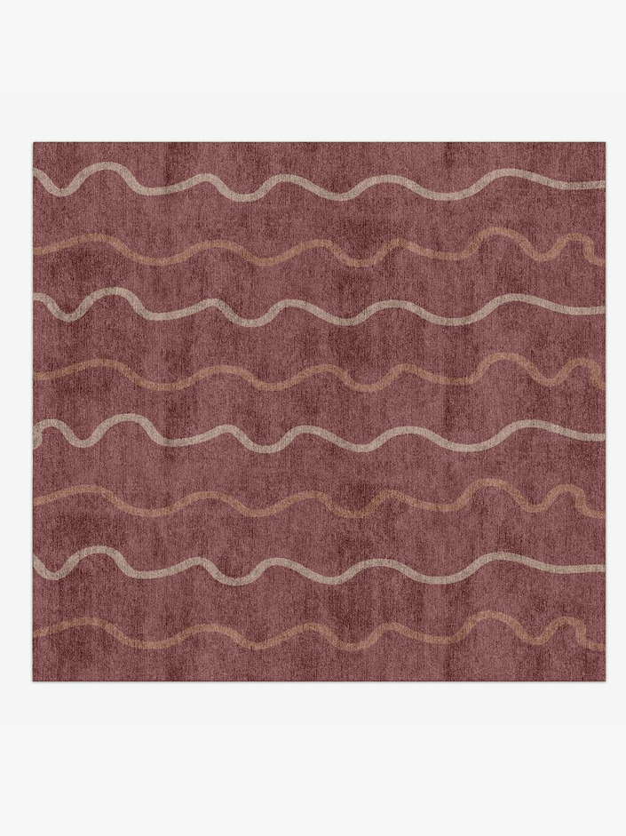 Feeble Minimalist Square Hand Knotted Bamboo Silk Custom Rug by Rug Artisan