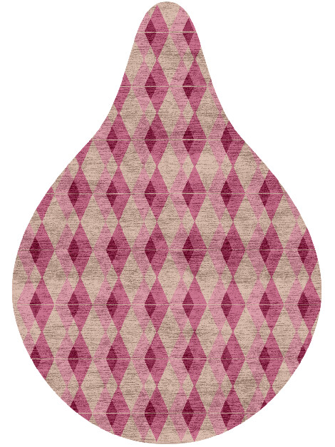 Femina Geometric Drop Hand Knotted Bamboo Silk Custom Rug by Rug Artisan
