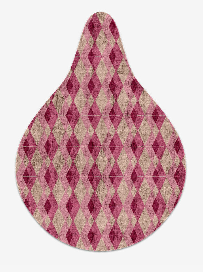 Femina Geometric Drop Hand Knotted Bamboo Silk Custom Rug by Rug Artisan