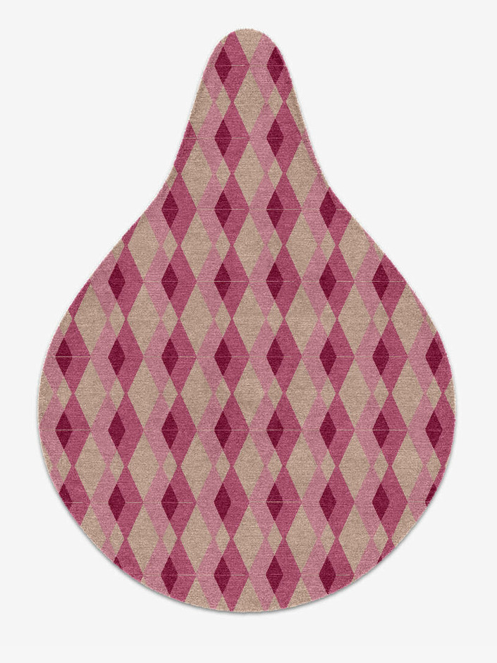 Femina Geometric Drop Hand Knotted Tibetan Wool Custom Rug by Rug Artisan