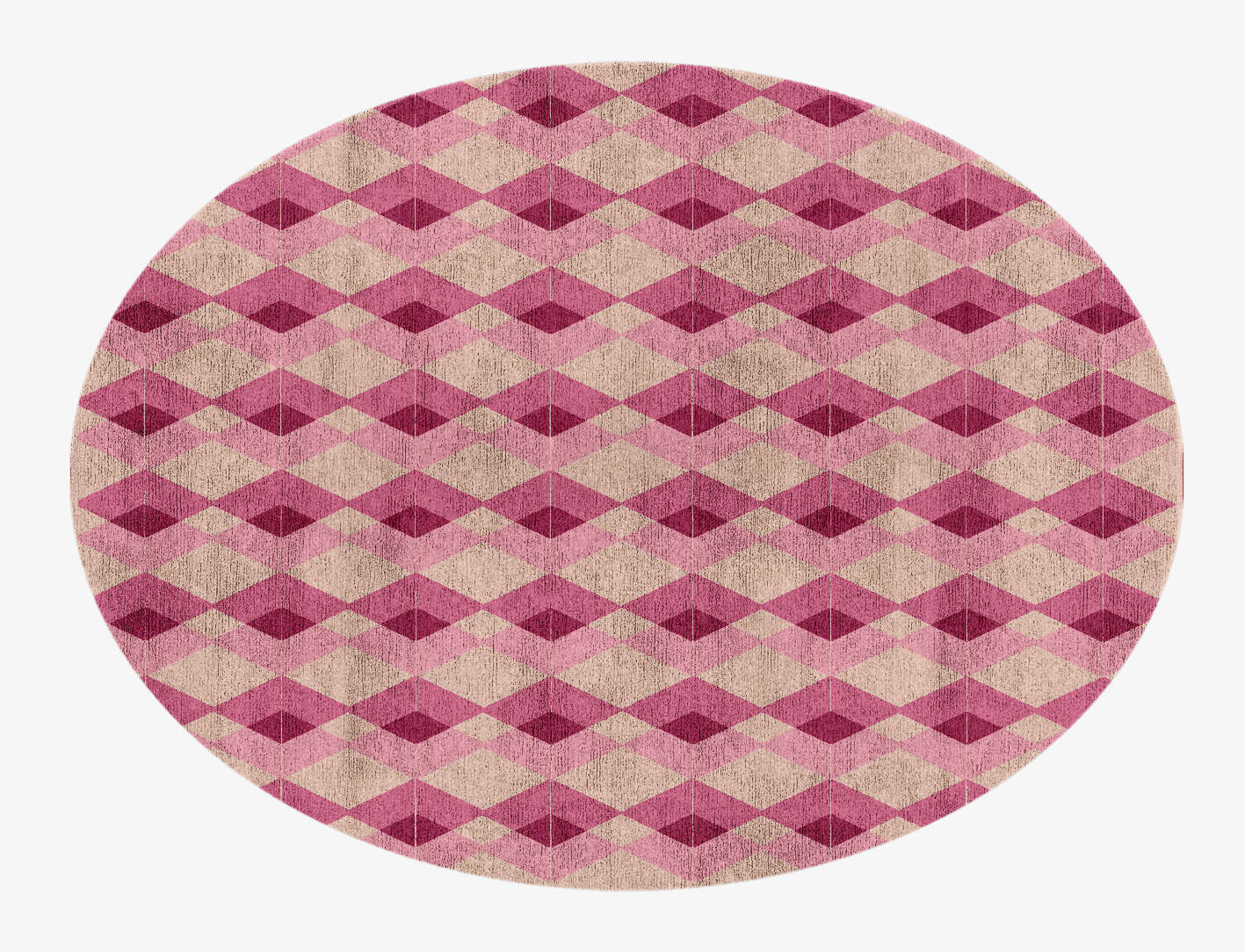 Femina Geometric Oval Hand Knotted Bamboo Silk Custom Rug by Rug Artisan