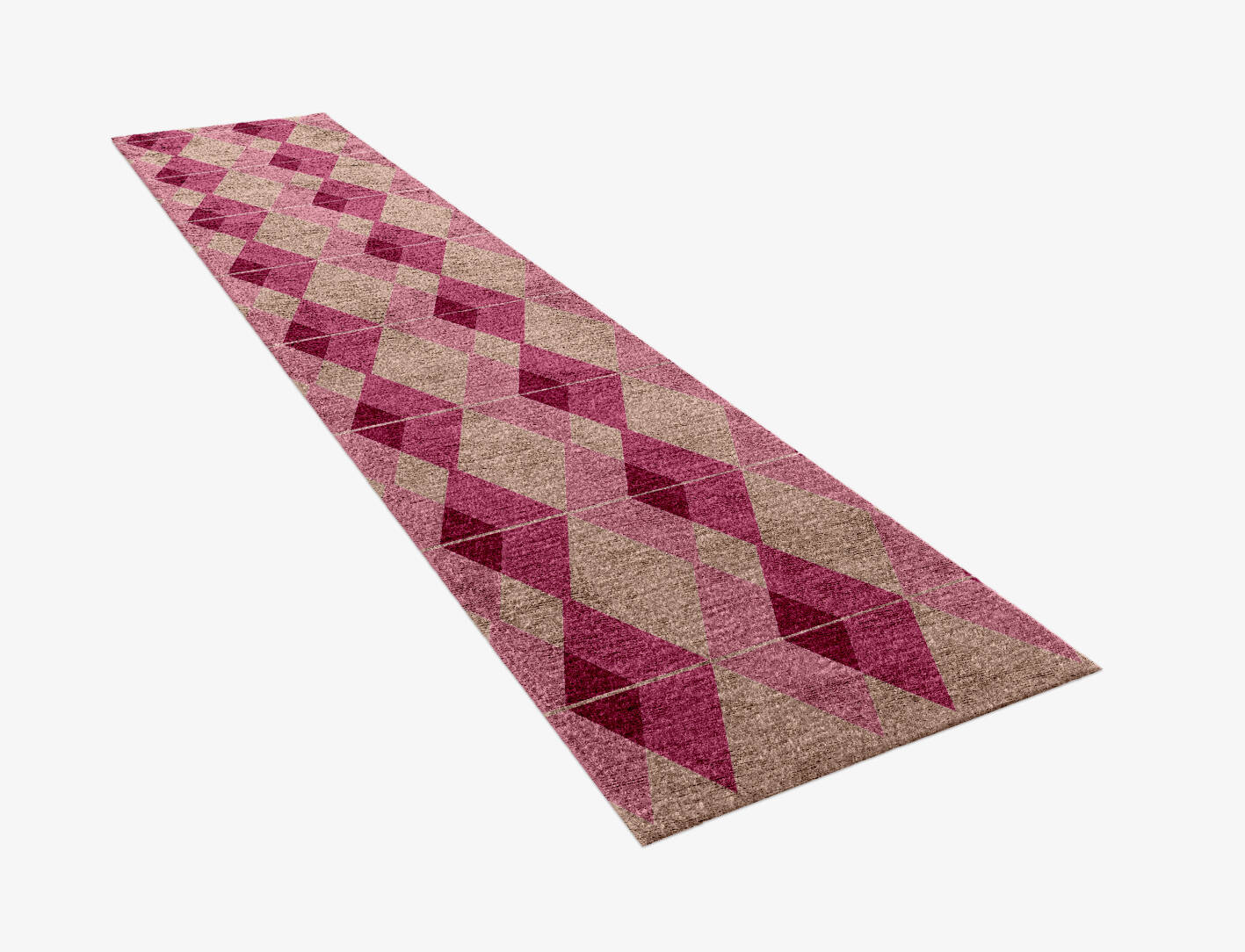 Femina Geometric Runner Hand Knotted Bamboo Silk Custom Rug by Rug Artisan