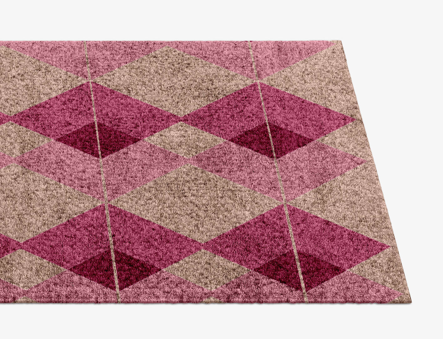 Femina Geometric Runner Hand Knotted Bamboo Silk Custom Rug by Rug Artisan