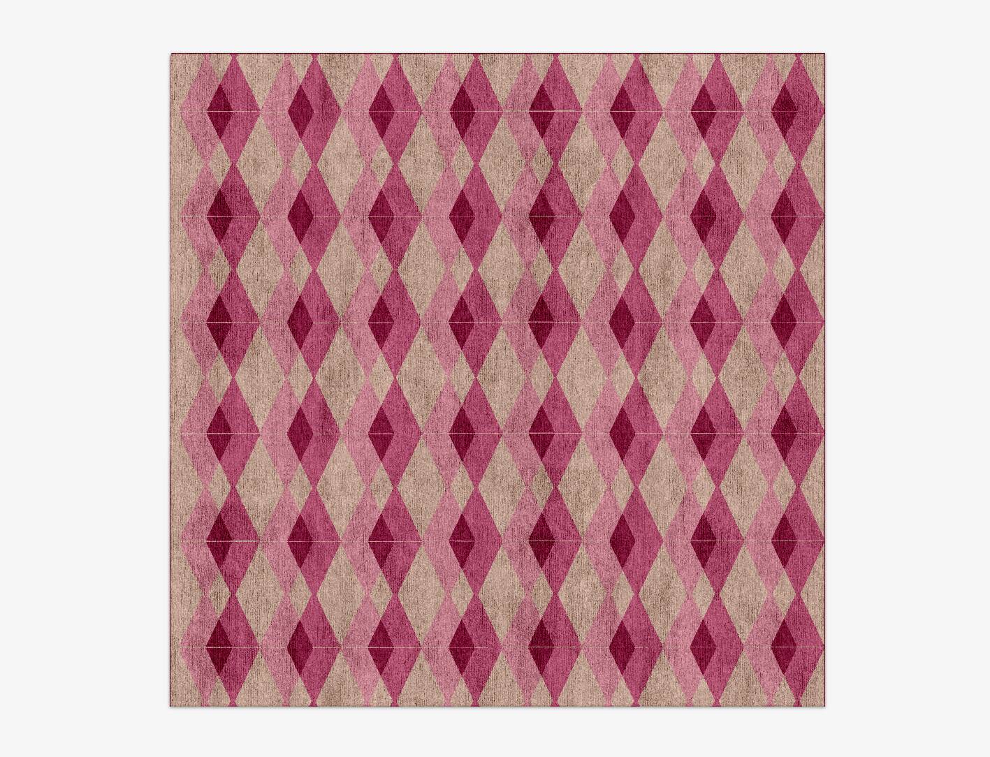 Femina Geometric Square Hand Knotted Bamboo Silk Custom Rug by Rug Artisan